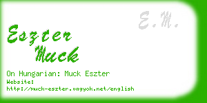 eszter muck business card